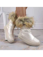 Dámské sněhule INT1924B sněhule na platformě z umělé kožešiny MM274380 Světle béžová - Big Star Dámské sněhule INT1924B sněhule na platformě z umělé kožešiny MM274380 Světle béžová - Big Star