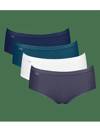 sloggi Basic+ Midi C4P - White / Blue - SLOGGI White / Blue - SLOGGI