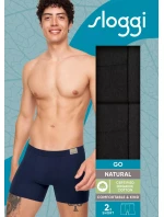 Pánské boxerky GO Natural Short C2P - BLACK - černé 0004 - SLOGGI