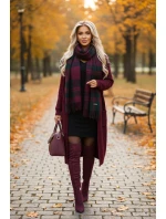 402-10 Pohodlné netopýří šaty s dlouhým rukávem - černé