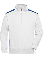 Daiber JN 868 Pracovní mikina s 1/4 zipem - Color 02.0868 white/royal Daiber JN 868 Pracovní mikina s 1/4 zipem - Color 02.0868 white/royal