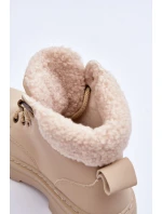 Dámské kožené trapery světle béžové Jette