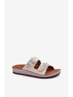 Pohodlné Dámské Žabky S Sponami Inblu CP000045 Béžové