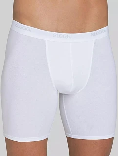Boxerky sloggi men Basic Long bílé  WHITE - SLOGGI