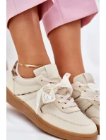 Nízké Dámské Tenisky S Krajkou Leopardí Béžové Zielle Nízké Dámské Tenisky S Krajkou Leopardí Béžové Zielle