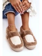Dámské pantofle s kožešinou béžové Sailey Dámské pantofle s kožešinou béžové Sailey