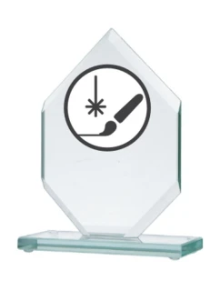 Gravírovaná skleněná trofej + malířská výplň