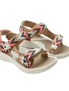 Lee Cooper dámské boty na suchý zip sandály na léto na pláž světle béžové dámské