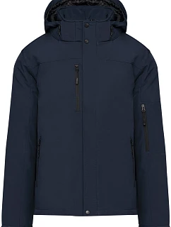 Kariban K 650 Pánská 3-vrstvá softshellová parka s kapucí 20.K650 navy