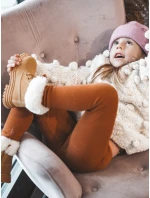 Dětské Trapery Botky na Zip s Kožešinou Camel Gerande