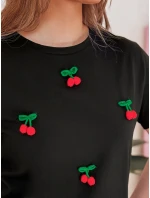 Dámské tričko CHERETTE černé FashionStreet RY2847