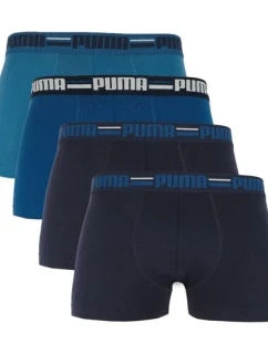 Puma Brand Elastické pánské boxerky 4ks tmavě modrá/modrá 938197 02