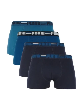 Puma Brand Elastické pánské boxerky 4ks tmavě modrá/modrá 938197 02