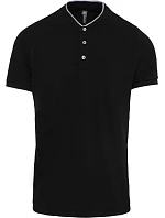 Kariban K 223 Pánské polo s mao límcem 20.K223 black/oxford grey