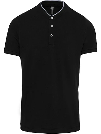 Kariban K 223 Pánské polo s mao límcem 20.K223 black/oxford grey