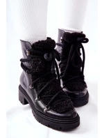 Kožené boty Trapper Tied Lewski Světle černé 3116