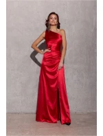 Dlouhé šaty SUK0461 červené - Roco Fashion