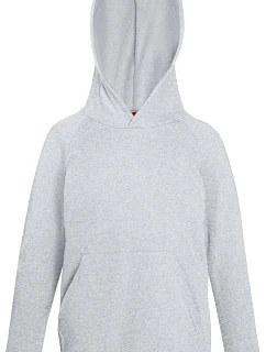 Fruit of the Loom Kids Lightweight Hooded Sweat Dětská mikina s kapucí 16.2009 heather grey