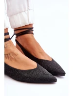 Vázané Baleríny S Kamínky Černe Mavis
