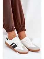 Nízké dámské sneakersy z eko kůže bílé Nonalorin