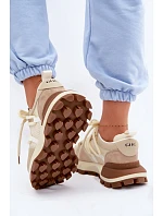 Kožené semišové dámské tenisky GOE TT2N4021 Béžové