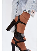 Dámské sandály na vysokém podpatku Černé Nelissey