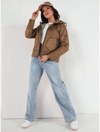 Dámská přechodová bunda FALES hnědá FashionStreet TY4206