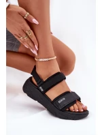Sportovní Sandály Dámské Na Platformě Big Star RR274A077 Černé