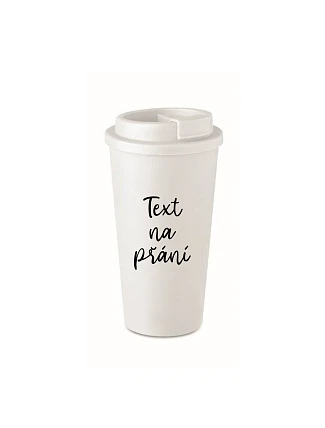 TEXT NA PŘÁNÍ - bílý termohrnek 475 ml