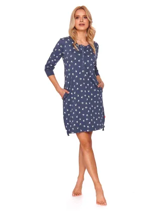 Dámská noční košile TM.4129 tm.modrá - Doctor Nap Dámská noční košile TM.4129 tm.modrá - Doctor Nap