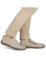 Pánské semišové béžové kožené polobotky Rieker 08300-62