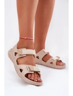 Dámské Pěnové Sandály Na Platformě Big Star RR274A515 Béžové