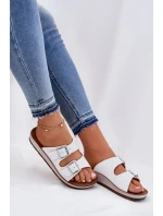 Dámské Pantofle S Přezkami Bílé Inblu CP000042