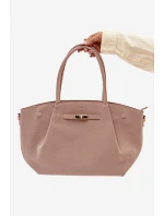 Shopper taška z imitace semiše Béžová Nellia