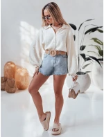 Dámská oversize mušelínová košile MUSLINEA krémová FashionStreet DY0480