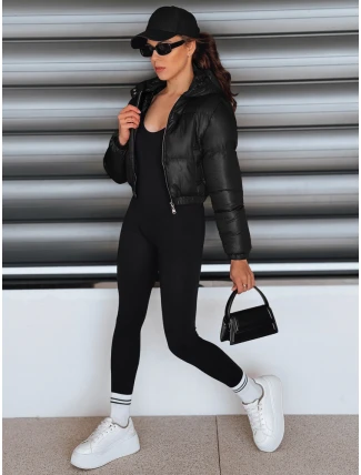 Dámská krátká zimní bunda s kapucí černá FashionStreet TY5416