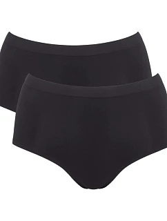 Dámské kalhotky GO Sense Highwaist 2P - BLACK - černé 0004 - SLOGGI