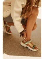 Dámské Sandály Na Suchý Zip D.Franklin DFSH406003 Zelené