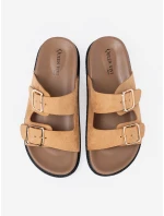 Klasické dámské Karmelowy  nazouváky platforma