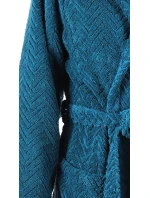 pánský župan Athena s kapucí Petrolejová