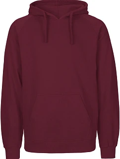 Neutral O 63101 Pánská mikina s kapucí z bio bavlny 77.6311 bordeaux