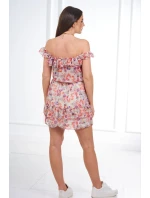 Zavinovací šaty s ecru pasem