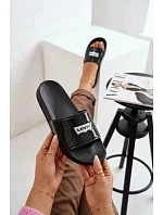 Mládežnické pantofle LEVI'S VPOL0251S-2693 Černé s Flitry