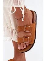 Dámské pantofle s přezkami Camel Brigid