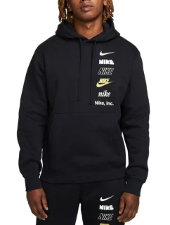 Nike pánská mikina s kapucí Club BB PO Hoodie Mlogo DX0783-010 pánské