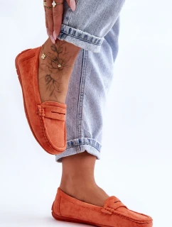 Dámské semišové mokasíny pomerančové Lenvie