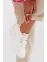 Kožené dámské polobotky s zipem bílé Althea