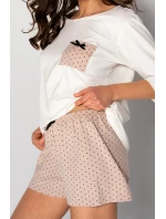 Dámské pyžamo Ella béžové - Momenti Per Me