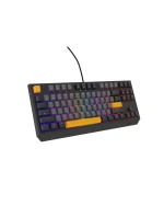 GENESIS Thor 230 TKL Herní klávesnice USB + RF Wireless + Bluetooth QWERTY Černá, šedá, oranžová