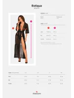 Svůdný župan Estiqua peignoir - Obsessive Svůdný župan Estiqua peignoir - Obsessive